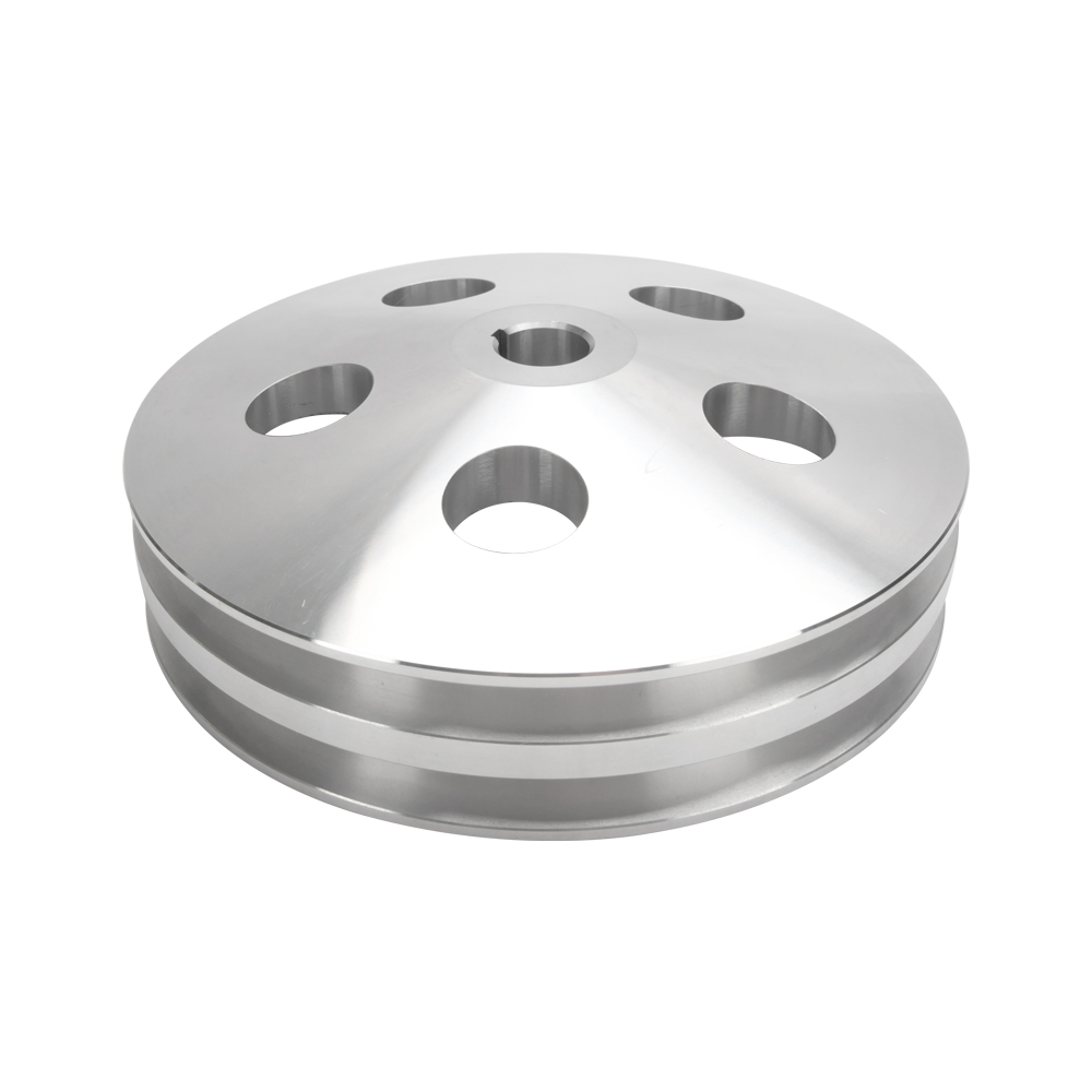 GM Aluminum 2 Groove Power Steering Pump Pulley Keyway SBC BBC Chevy