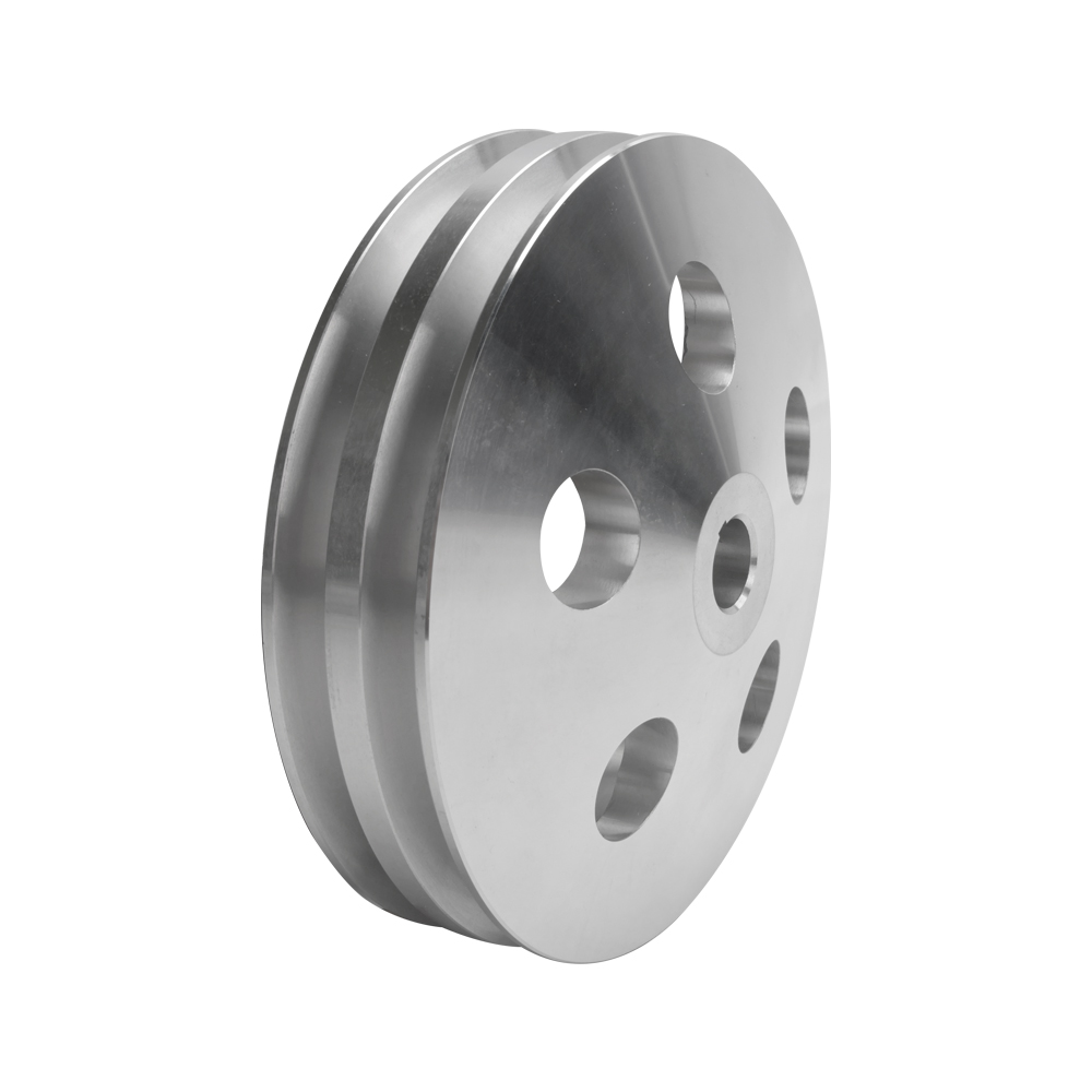 GM Aluminum 2 Groove Power Steering Pump Pulley Keyway SBC BBC Chevy