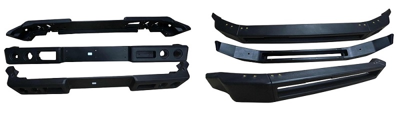 Rotational molding of automotive bumpers
